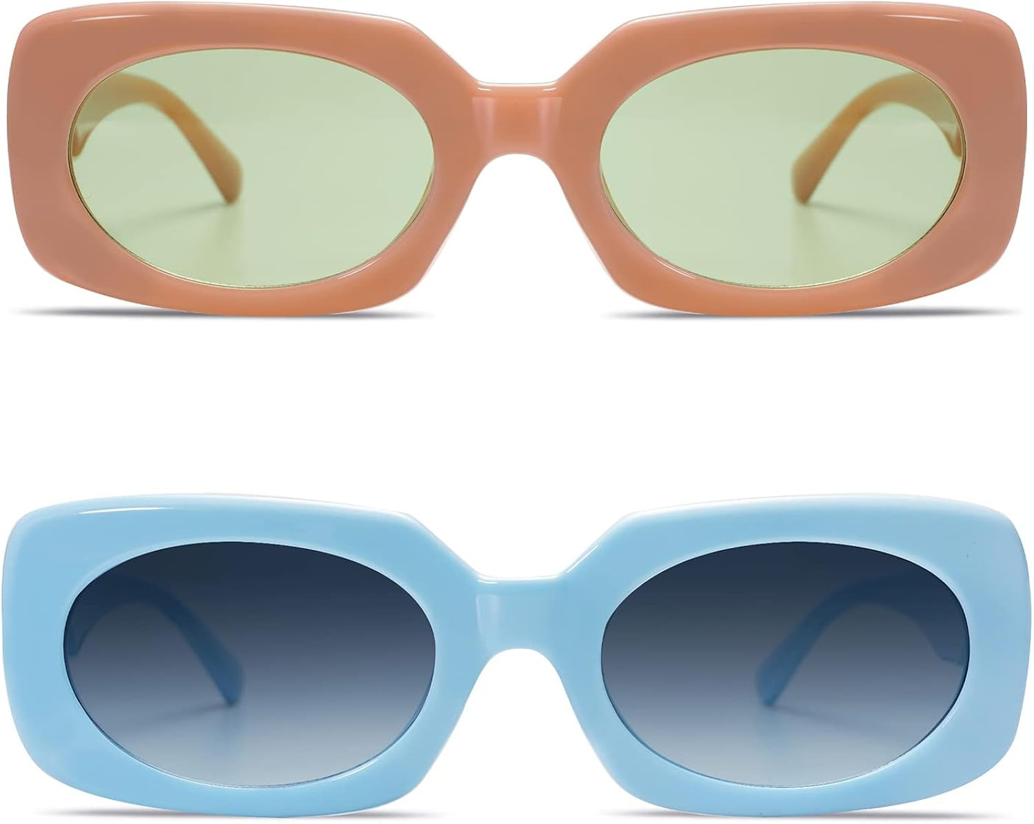 VANLINKER Rectangle Sunglasses for Women Retro Trendy Fashion Glasses Oval Lenses Narrow Thin Squ... | Amazon (US)