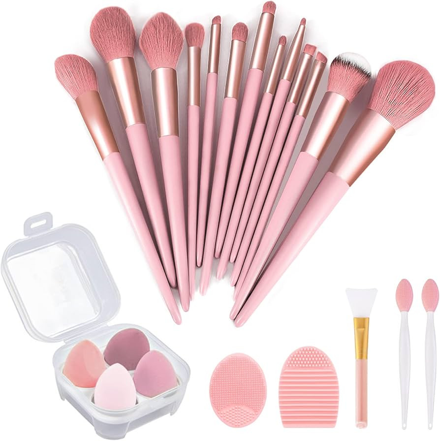 Makeup Brushes 22 Pcs Makeup Kit,Foundation Brush Eyeshadow Brush Make up Brushes Set (Pink, 22 Piec | Amazon (US)