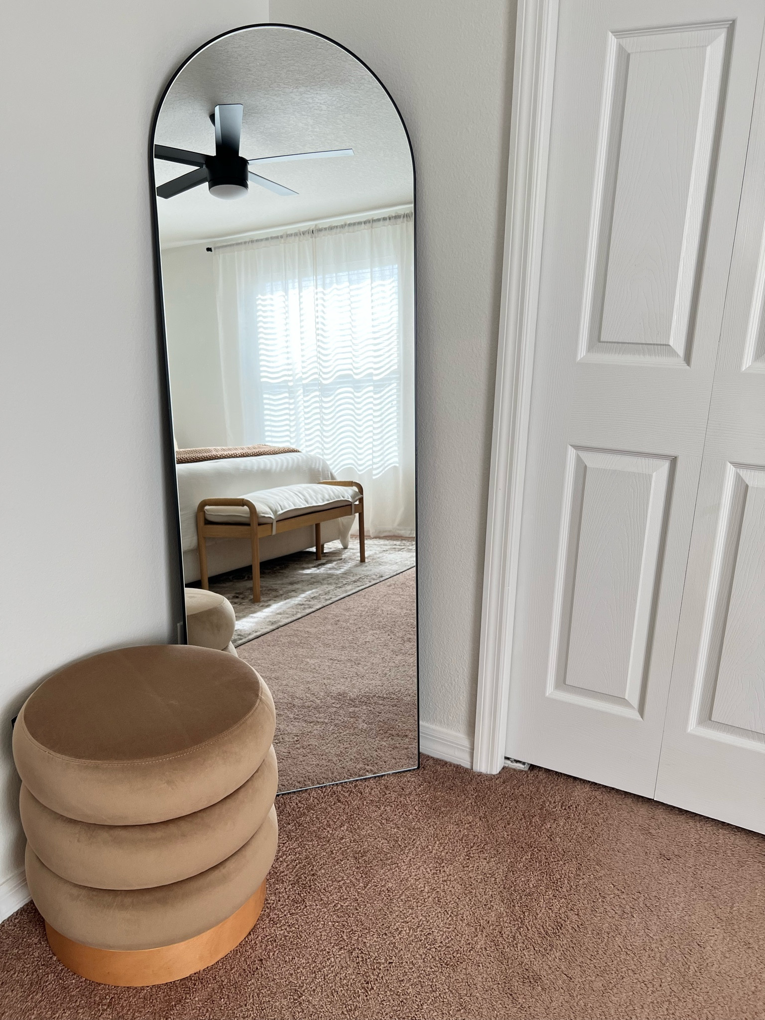 Ottoman with wood base.#LTKFind

#LTKhome