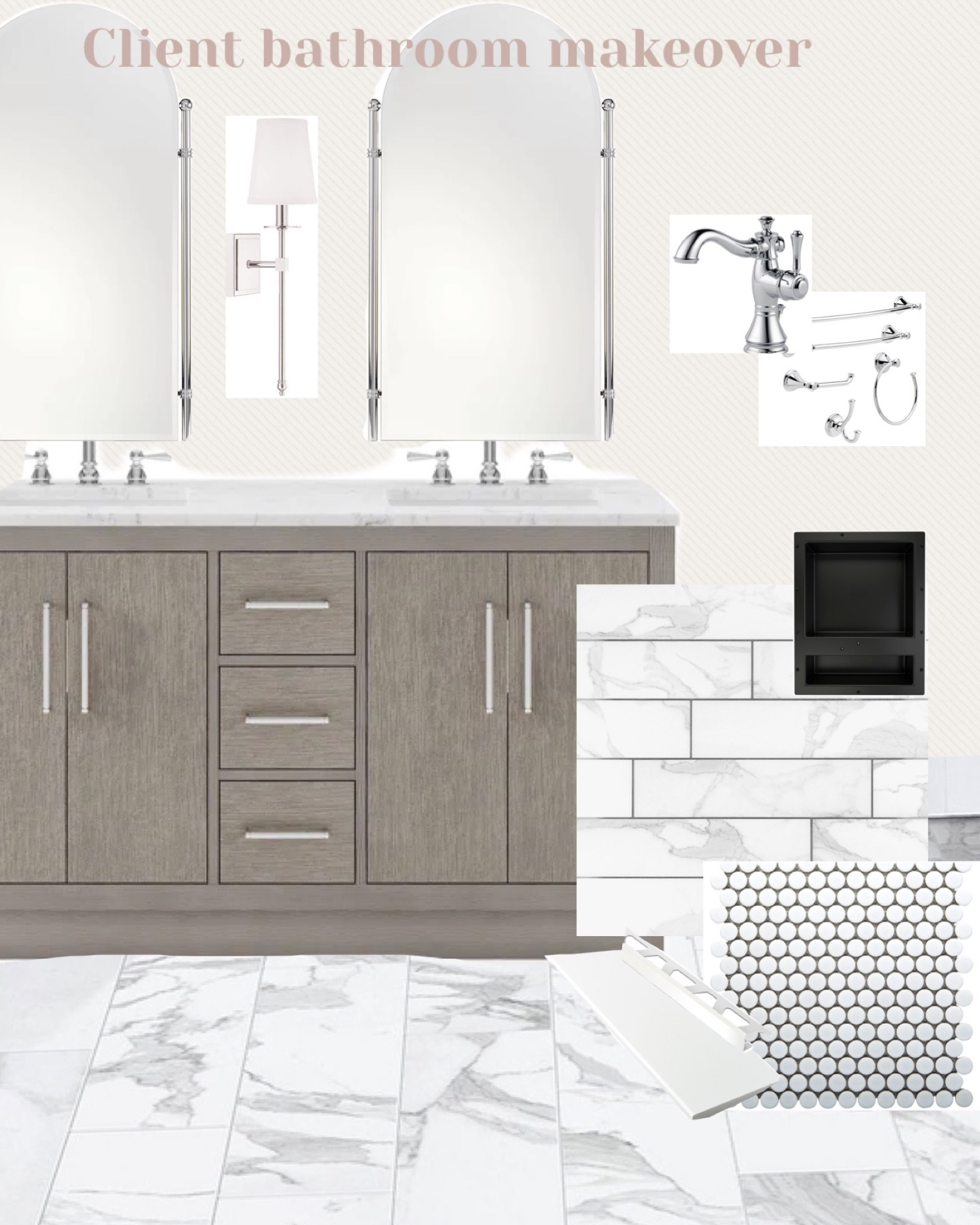 This is my latest project - a Master Bathroom. They wanted a feeling of calmness and a spa in their home. I think we accomplished it! 

#LTKhome