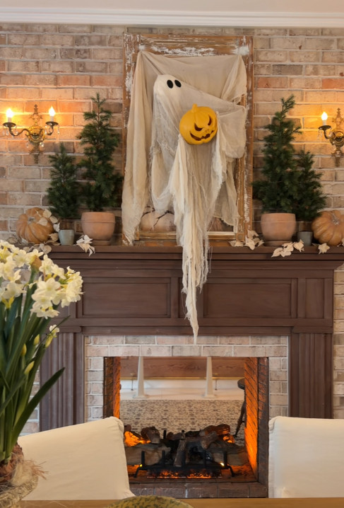 This ghost was the perfect addition to our Fall fireplace mantel decor.  

 #LTKSeasonal #LTKHome