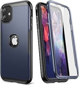 YOUMAKER Metallic Designed for iPhone 11 Case, Full Body Rugged with Built-in Screen Protector He... | Amazon (US)
