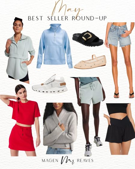 May Bestsellers - Lululemon pullover - Parker shorts - AirEssentials tee - mesh flats - OnCloud sneakers 

#LTKStyleTip