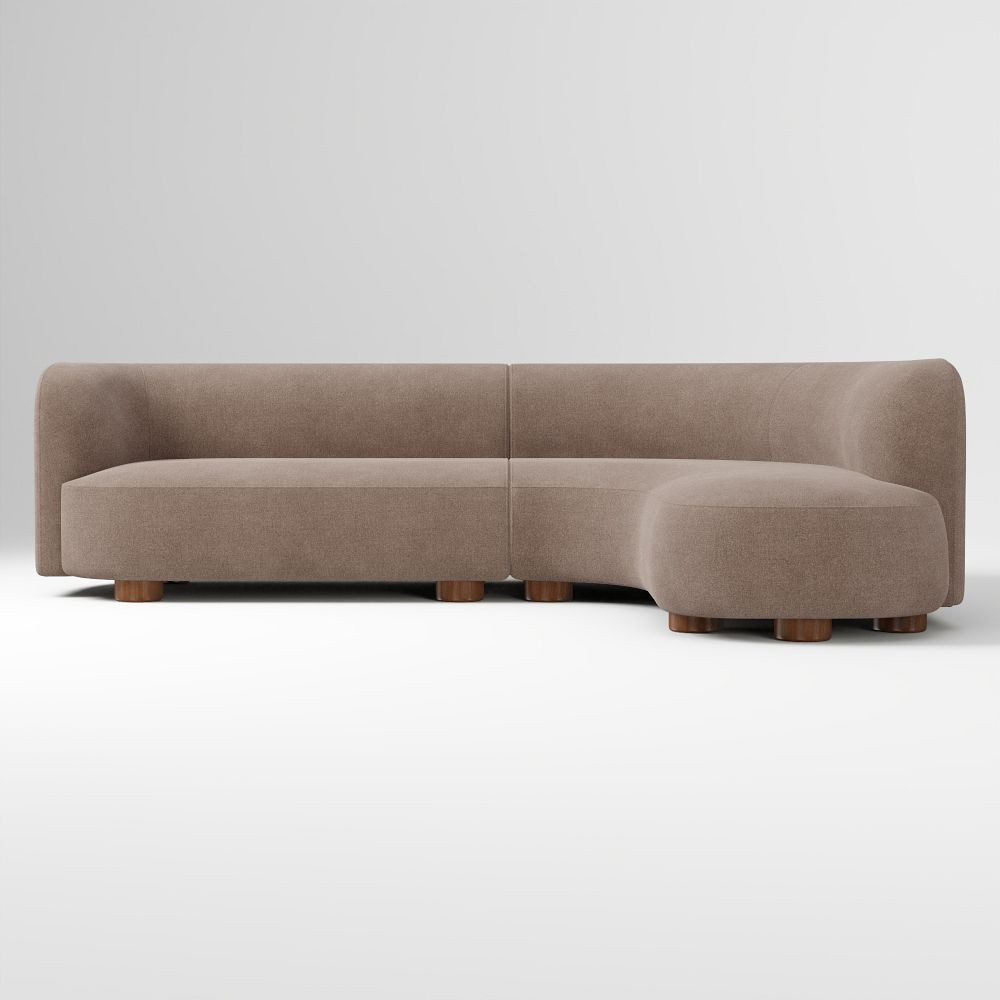 Laurent 2-Piece Wedge Chaise Sectional (111.5") | West Elm (US)