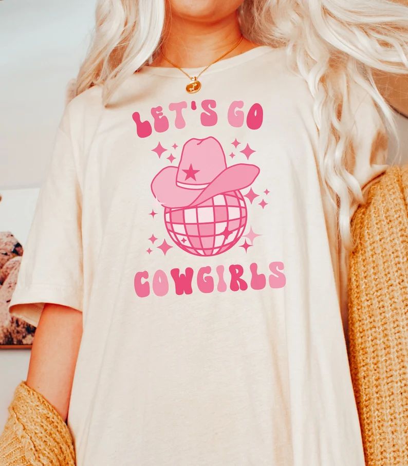 Let's Go Cowgirls Western Graphic Tee Cowgirl - Etsy | Etsy (US)
