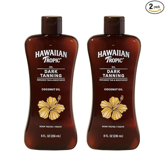 Hawaiian Tropic Dark Tanning Oil, 8 Fl Oz | Moisturizing Body Oil with Cocoa Butter, Tan Enhancer... | Amazon (US)