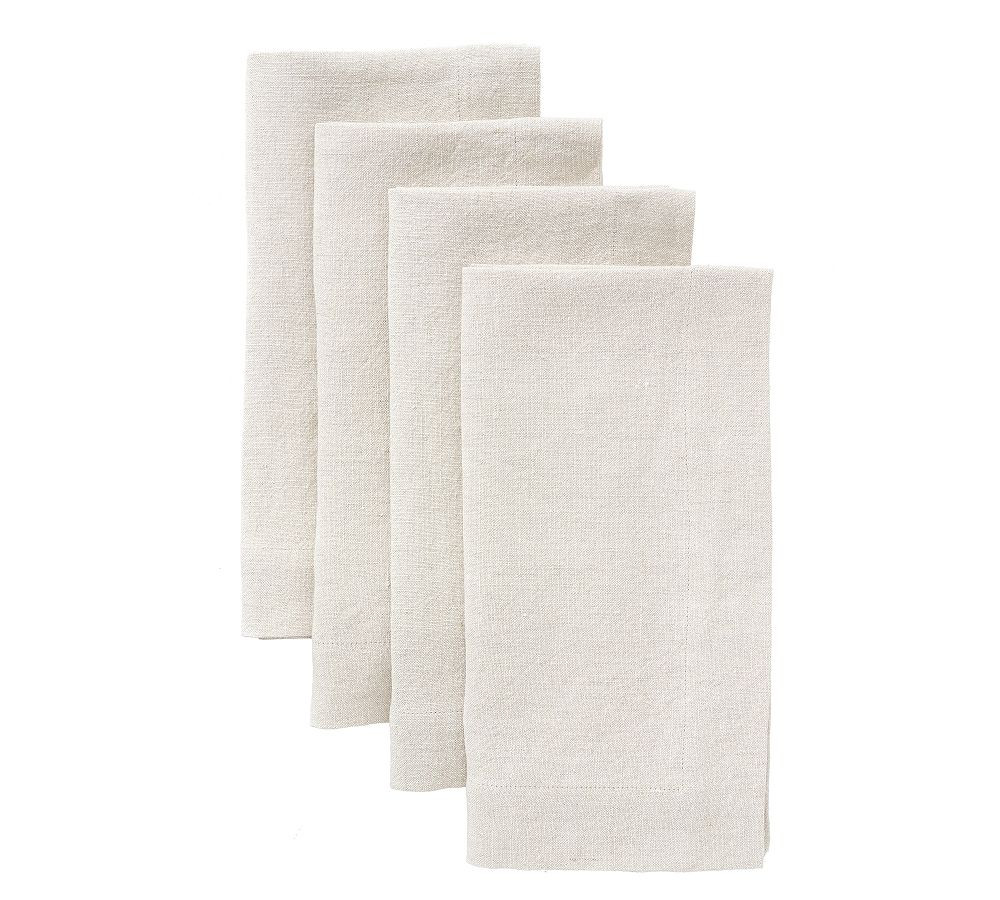 Mason Oversized Linen Napkins - Set of 4 | Pottery Barn (US)