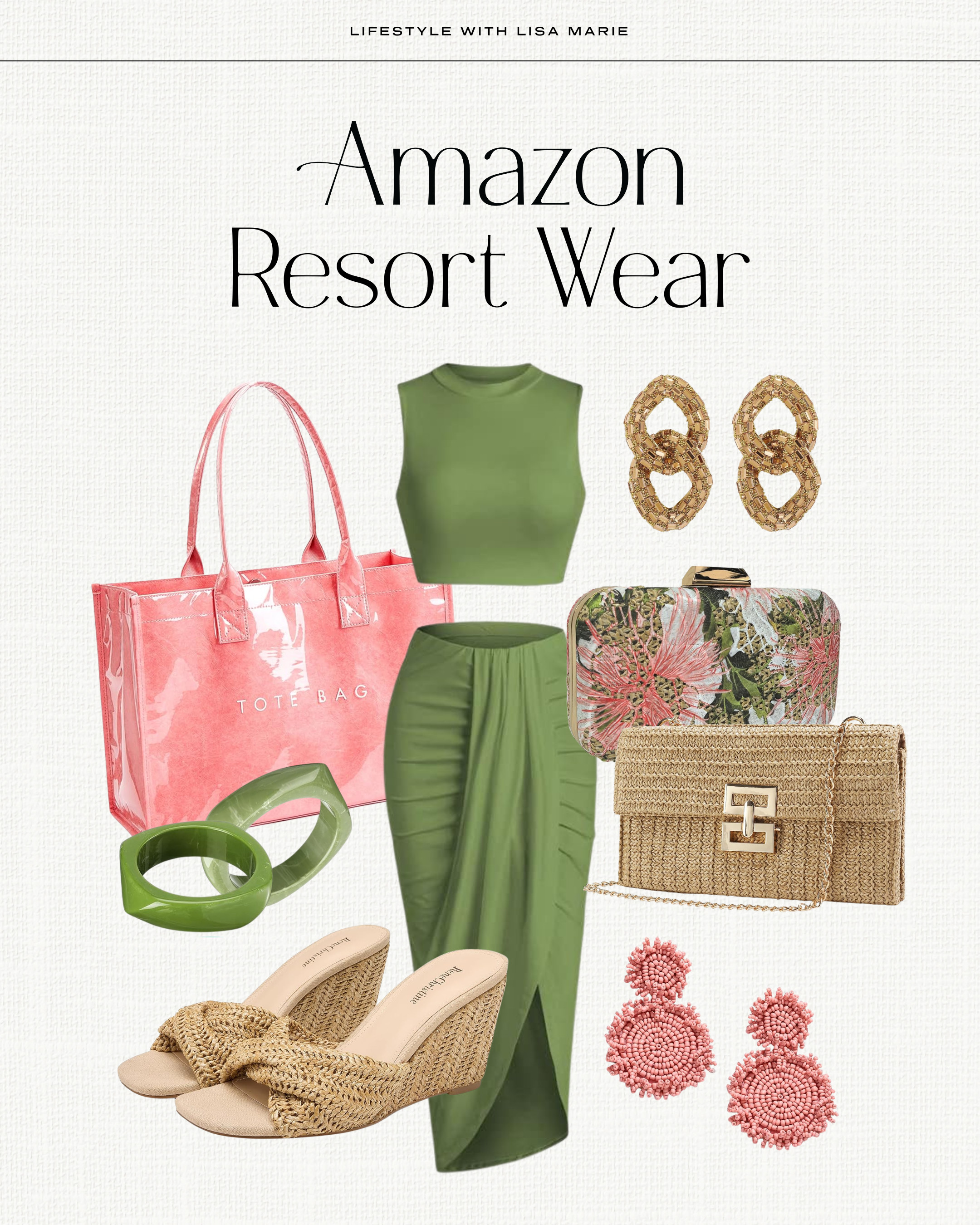  
Amazon resort wear. Vacation outfits. Matching set. Two piece set. Floral clutch. Spring accessories. Straw wedges. Spring outfits. Cruise outfits.
 

#LTKPetite #LTKSeasonal #LTKootd