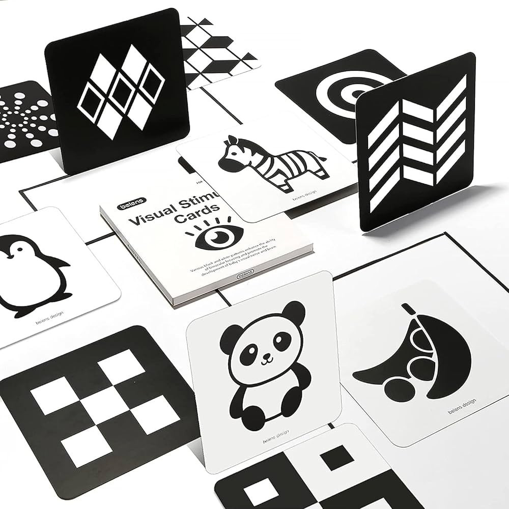 beiens High Contrast Baby Flashcards, Newborn Brain Development Toys, Visual Stimulation Learning... | Amazon (US)