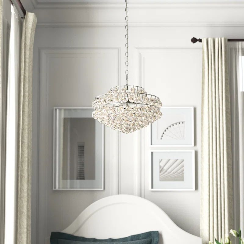 Kieron 3 - Light Unique Tiered Pendant with Crystal Accents | Wayfair North America