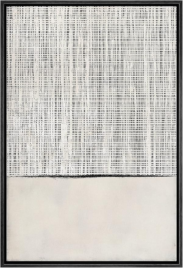 IDEA4WALL Framed Canvas Print Wall Art Retro Black White Geometric Grid Color Blocks Abstract Sha... | Amazon (US)