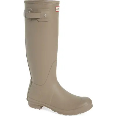 Hunter Original Tall'Rain Boot in Black Matte/Black at Nordstrom, Size 9 | Nordstrom