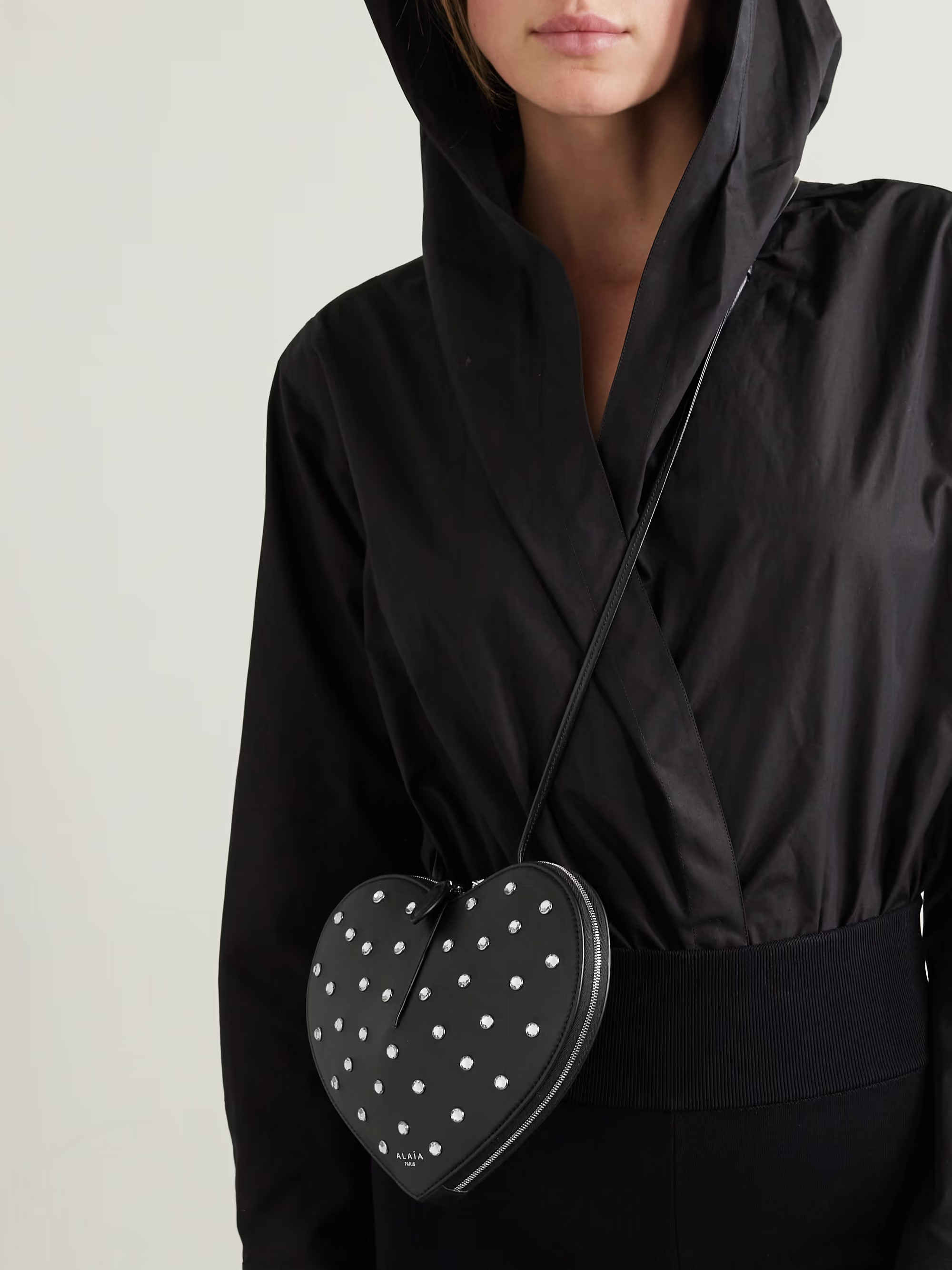 Le Coeur crystal-embellished leather shoulder bag | NET-A-PORTER (US)