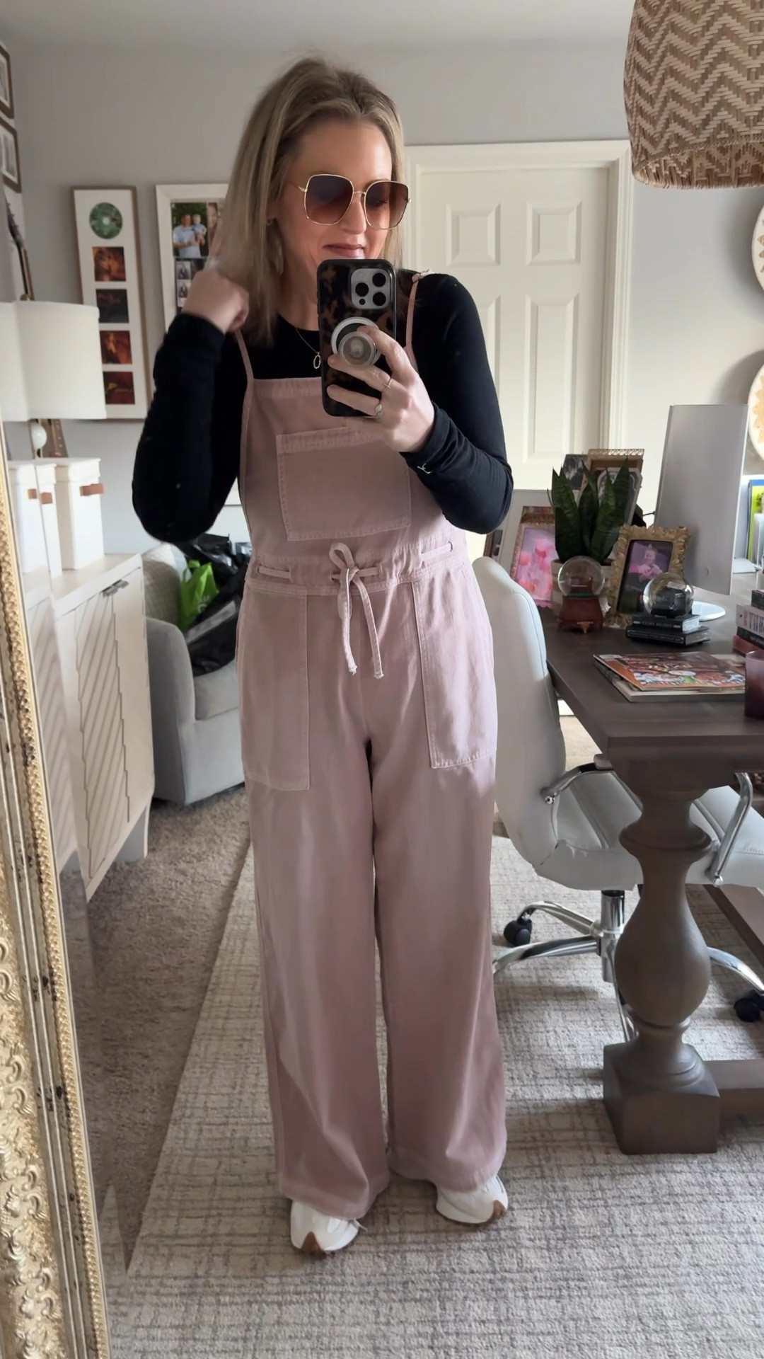These Aerie overalls are finally on sale! 25% off plus additional 10% off in bag for members. Also come in a denim blue and the details are adorable. Also, the softest, most comfortable things ever. Flexible sizing - I’m 5’3 and they didn’t have my size in store so I sized up one to a medium and they are totally fine. Would order your regular size but with the flexible sizing and adjustable ties, could also size up if stock is out in your size. 

#LTKSaleAlert #LTKOver40 #LTKootd