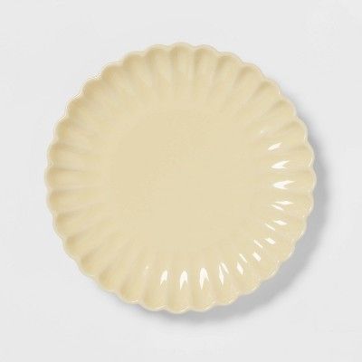7&#34; Stoneware Small Scallop Plate Yellow - Threshold&#8482; | Target