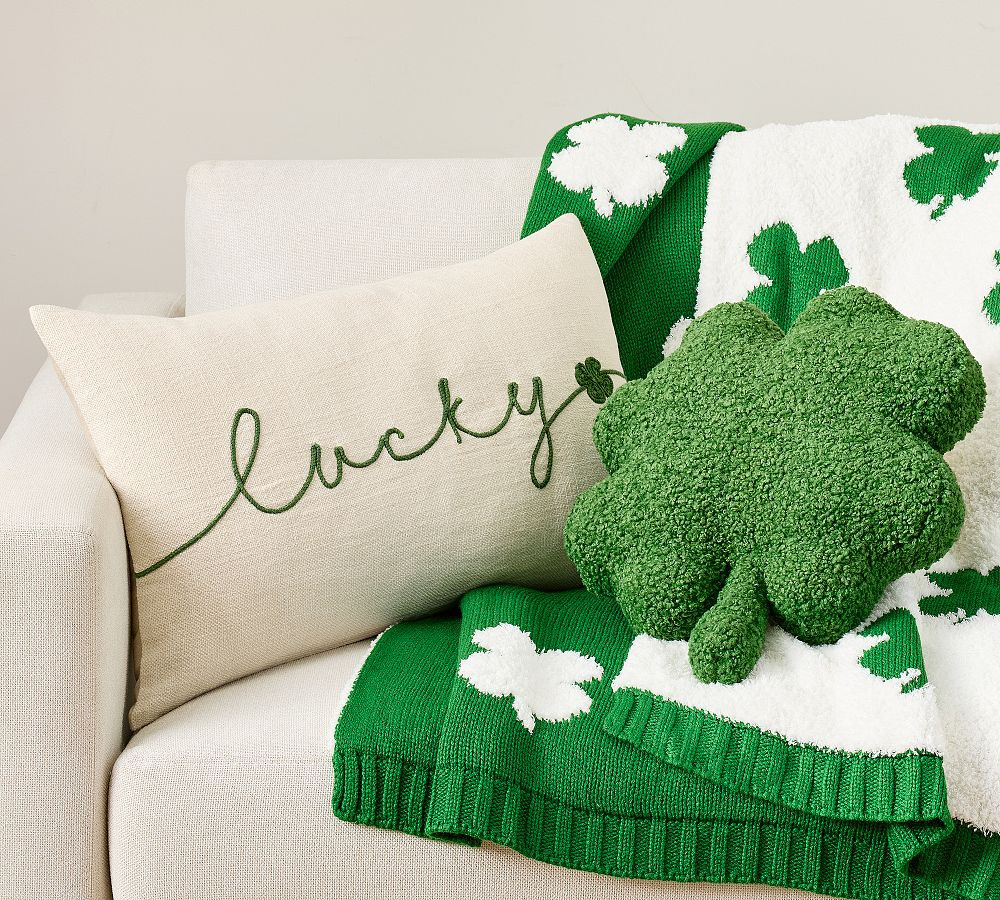 Four Leaf Clover Shaped Pillow | Pottery Barn (US)