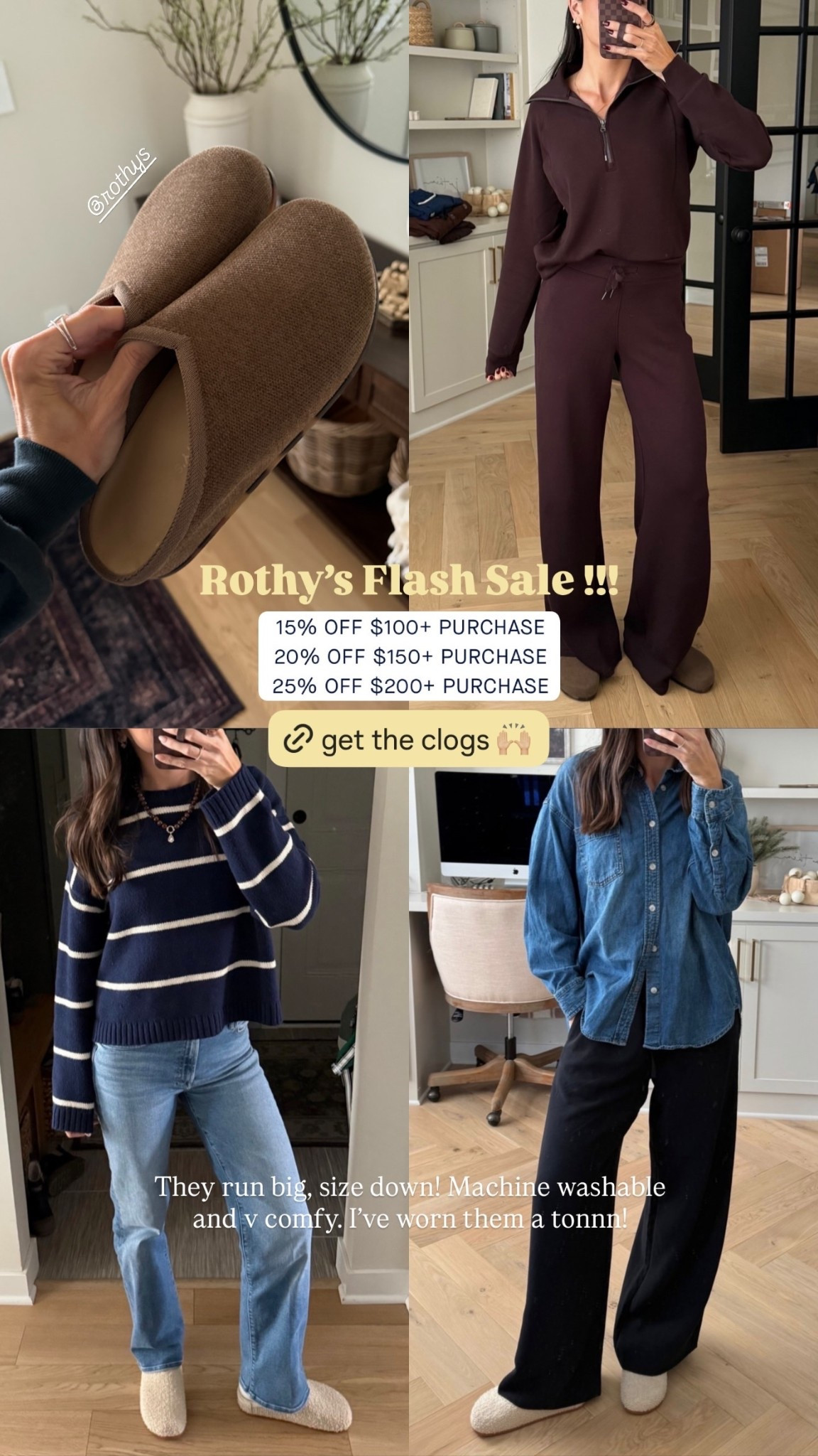 Rothy’s Flash Sale !!! They run big, size down! Machine washable and v comfy. I’ve worn them a tonnn! @rothys