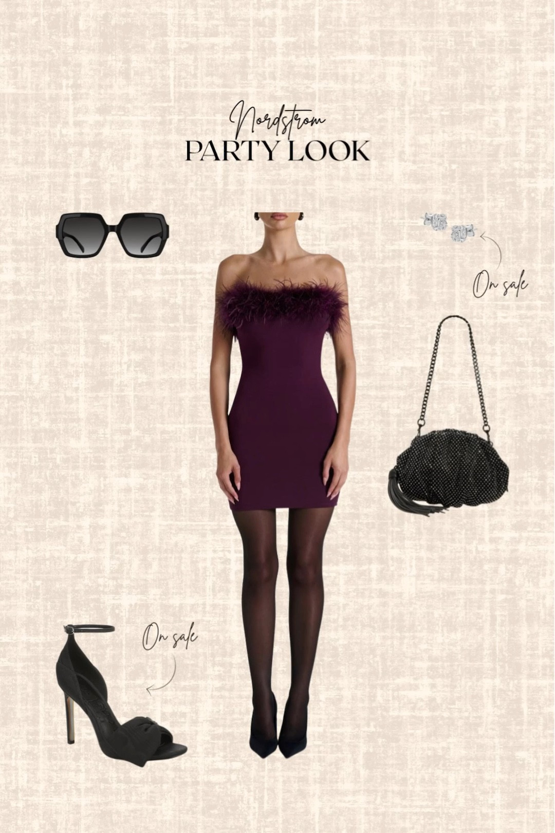 Nordstrom Party Look! 

Dress, heels, clutch, sunglasses, earrings 

#LTKootd #LTKFindsUnder100 #LTKHoliday