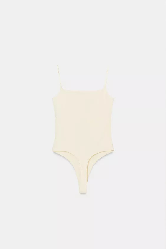 SLIM FIT STRAPPY BODYSUIT | Zara UK