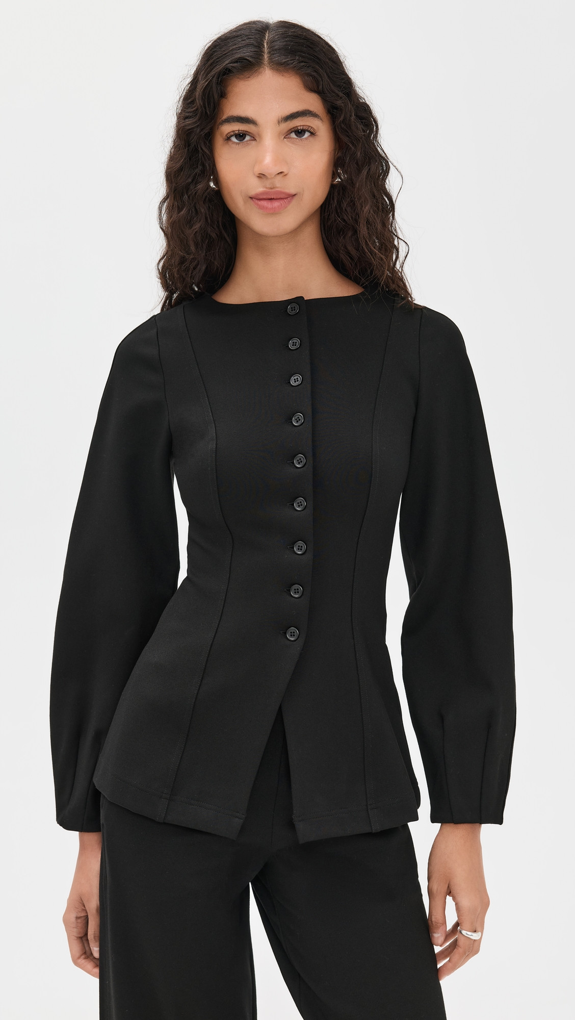 ALIGNE Bonnie Ponte Waisted Blazer Black 4 | Shopbop