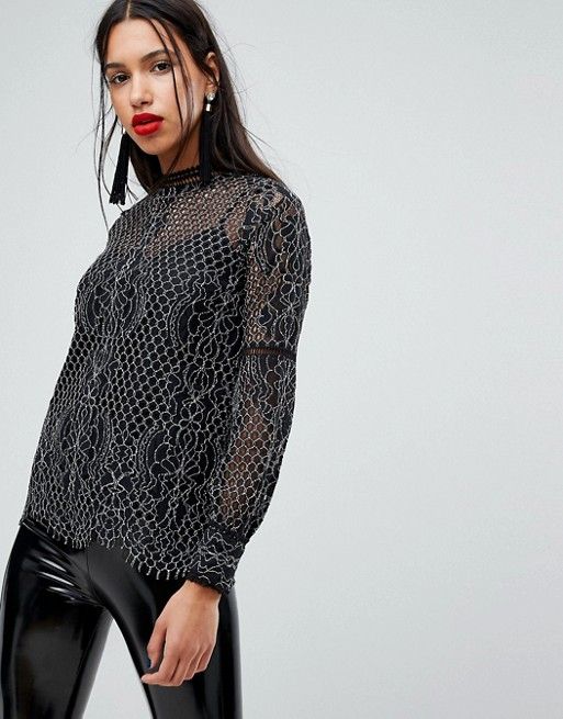 River Island All Over Lace Top | ASOS UK
