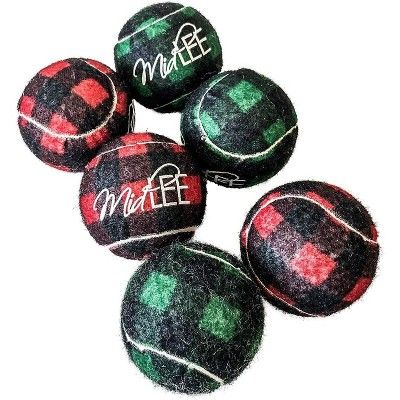 Midlee Dog Christmas Plaid Tennis Balls | Target