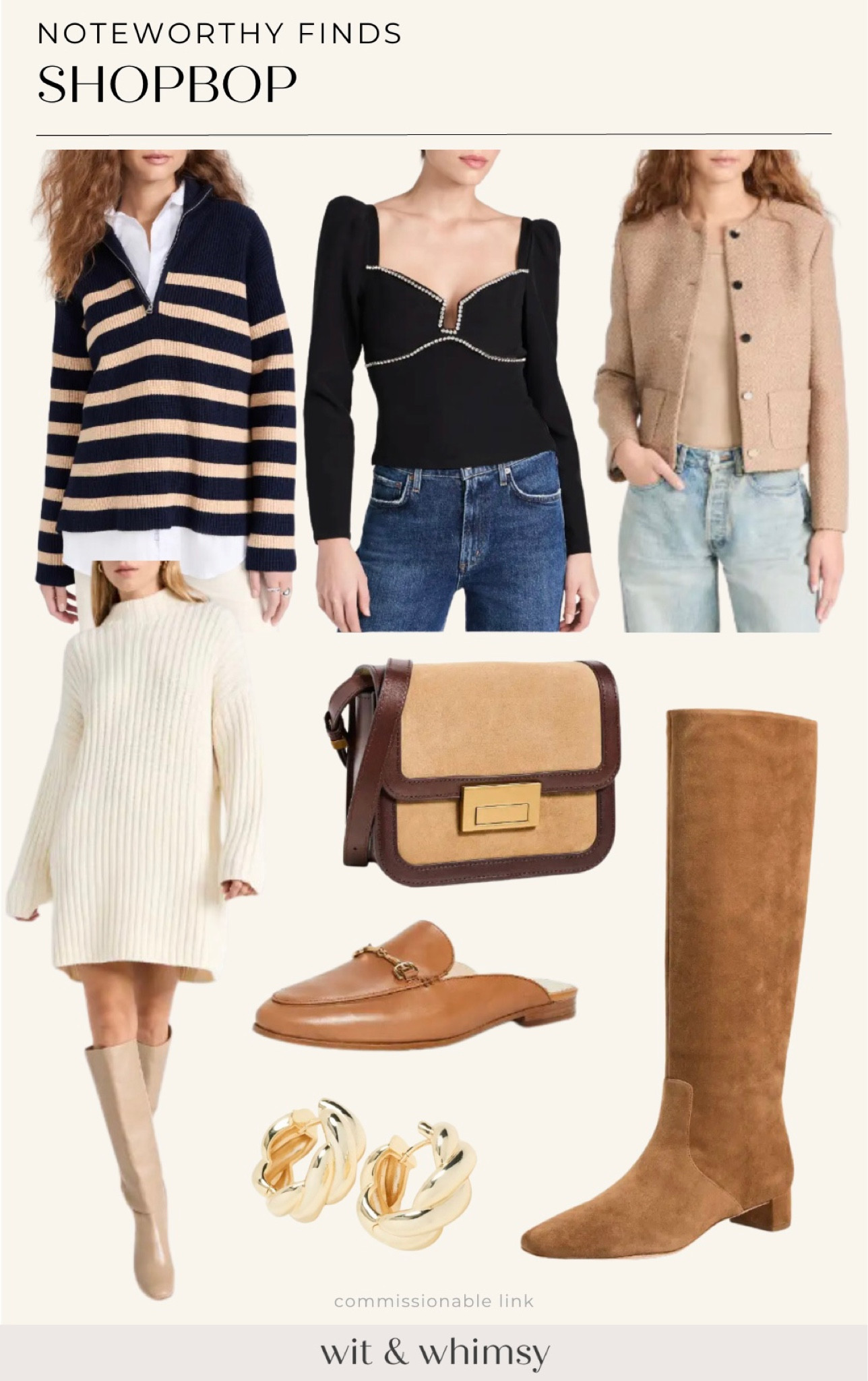 Noteworthy fashion finds from Shopbop:
Striped sweater 
Embellished top
Cropped tweed jacket
Sweater dress

Fall style
Fall outfit 

#LTKSeasonal