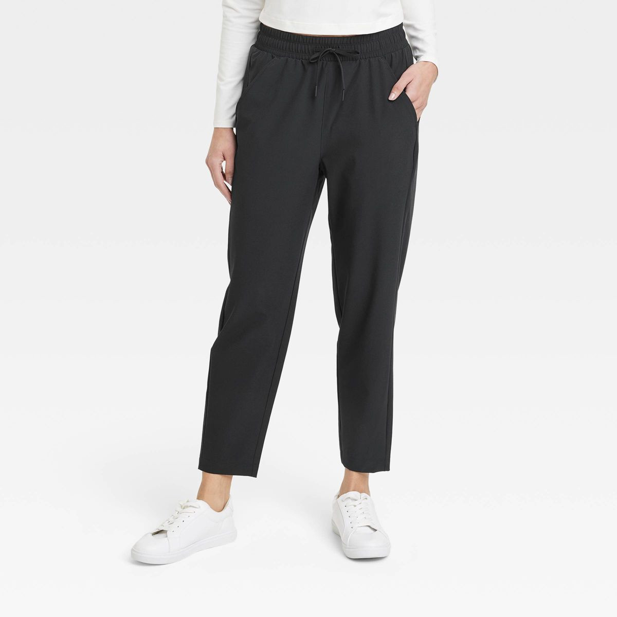 Women's Stretch Woven High-Rise Taper Pants - All In Motion™ | Target