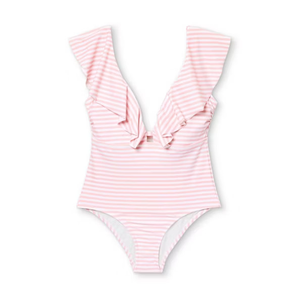 Women's Ruffle Medium Coverage One Piece Swimsuit - Kona Sol™ | Target