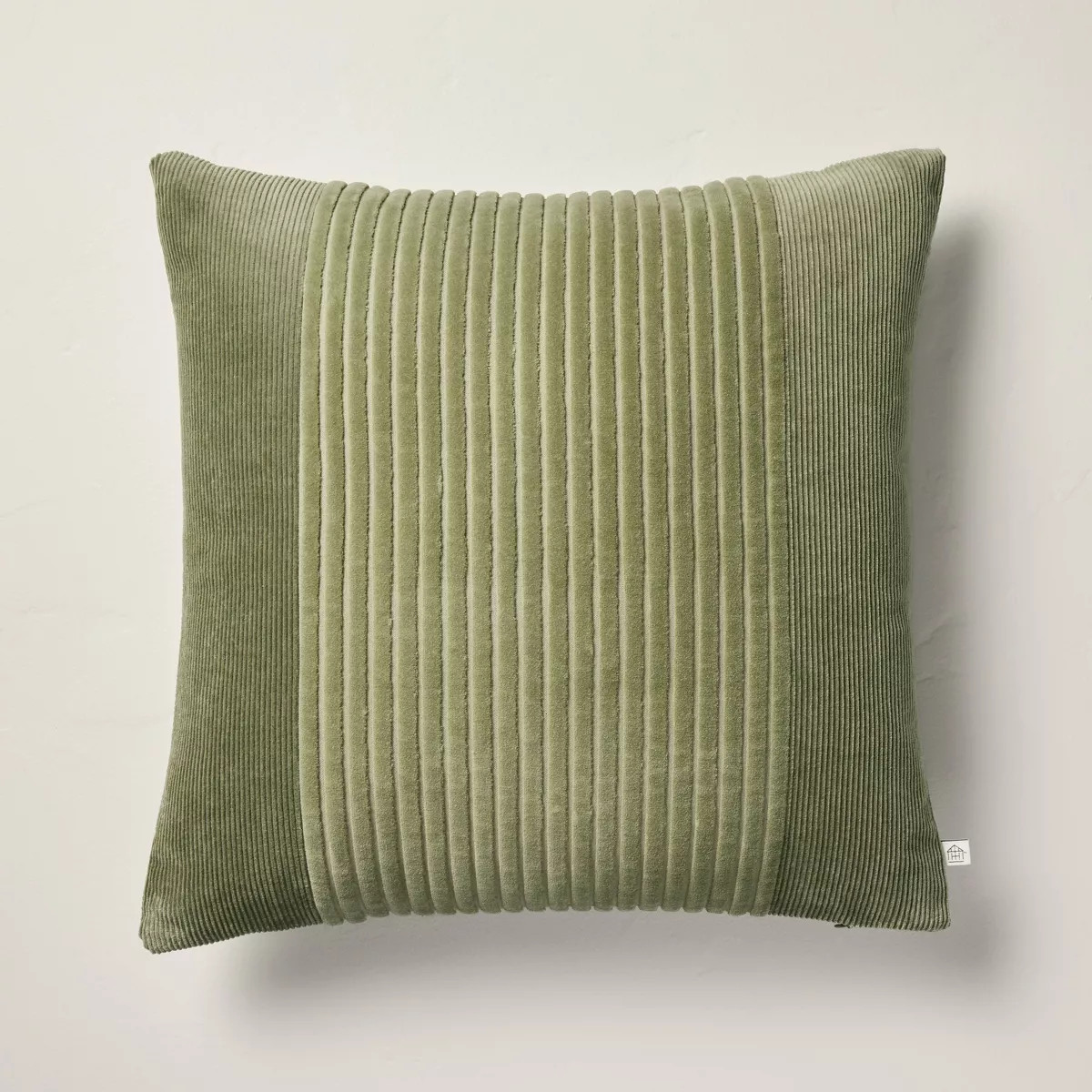 18"x18" Variegated Corduroy Square Throw Pillow Sage Green - Hearth & Hand™ with Magnolia | Target