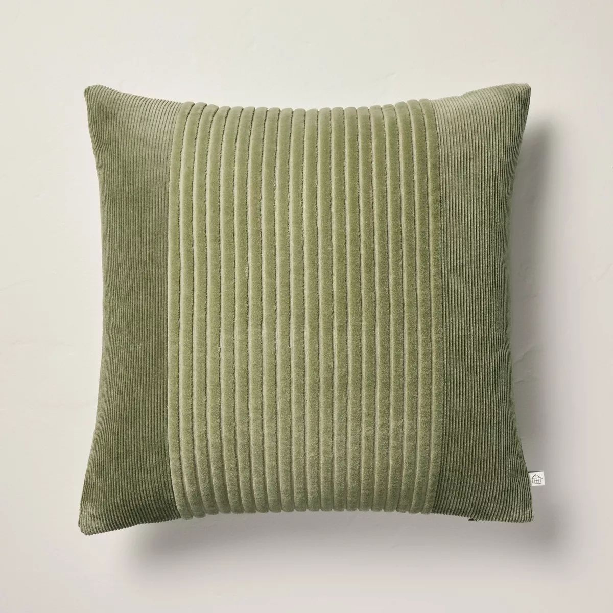 18"x18" Variegated Corduroy Square Throw Pillow Sage Green - Hearth & Hand™ with Magnolia | Target