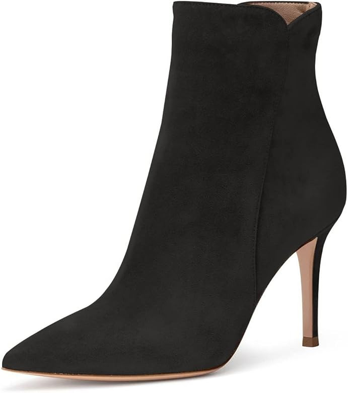 Women's Heeled Ankle Boots Stiletto High Heel Booties Pointed Toe Comfortable Sexy Classic Short ... | Amazon (US)