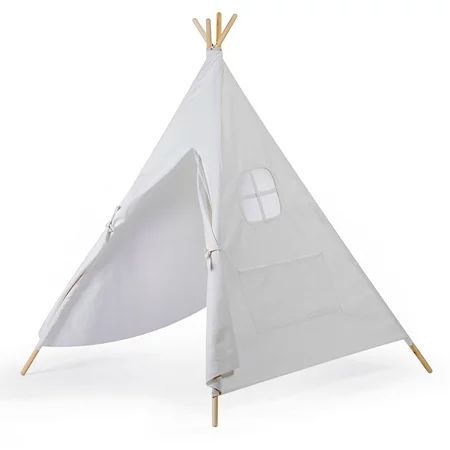 4-poles pure white kids play tent playhouse kids game room indian teepee | Walmart (US)