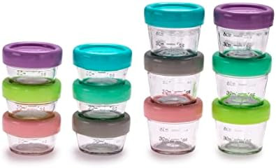 melii Glass Baby Food Freezer Jars, Snack Container with Lids, BPA Free, Microwave & Dishwasher S... | Amazon (CA)