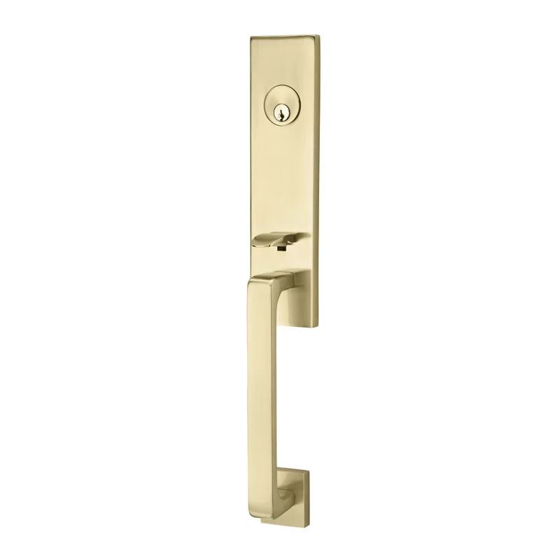 Davos Handleset with Single Cylinder Deadbolt and Door and Rosette | Wayfair North America