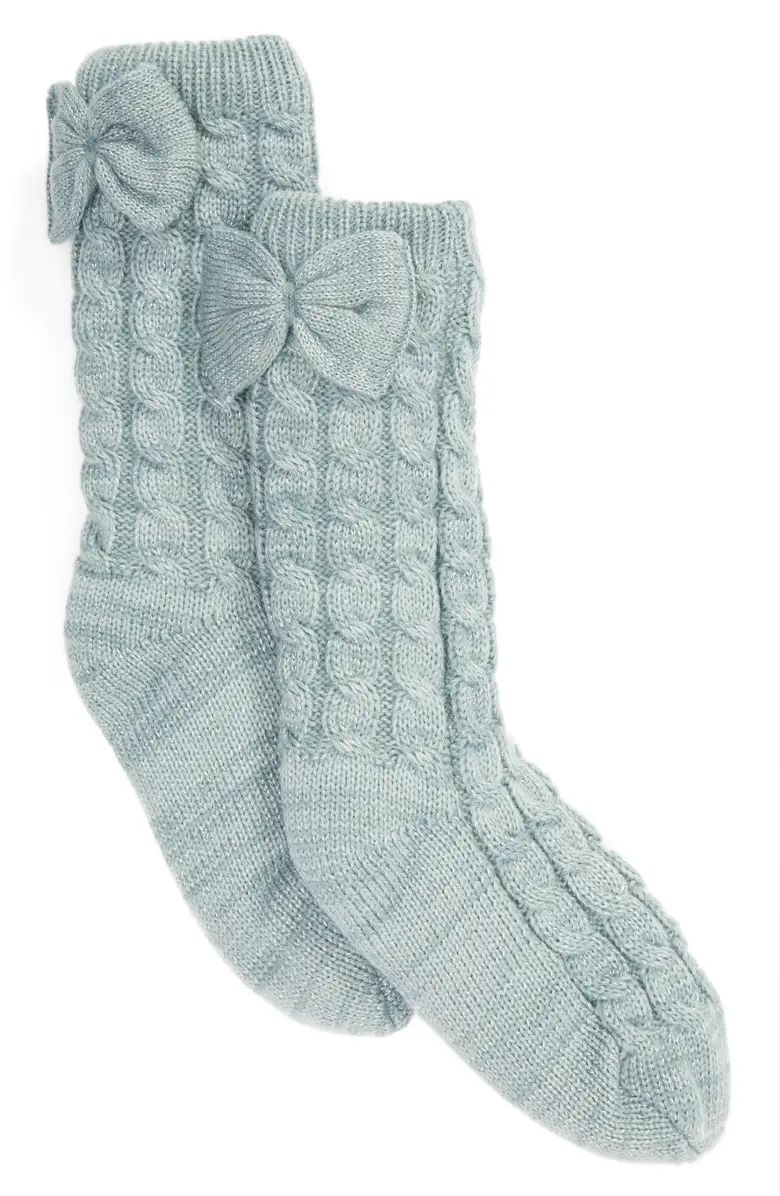 Laila 2-Pack Bow Fleece Lined Socks | Nordstrom