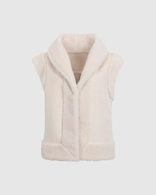 Splendid - Splendid x @Cellajaneblog Faux Leather Fur Vest - Porcelain | Splendid