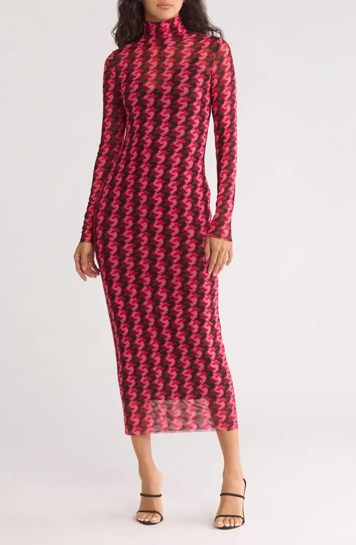 Marni Turtleneck Long Sleeve Mesh Dress | Nordstrom Rack