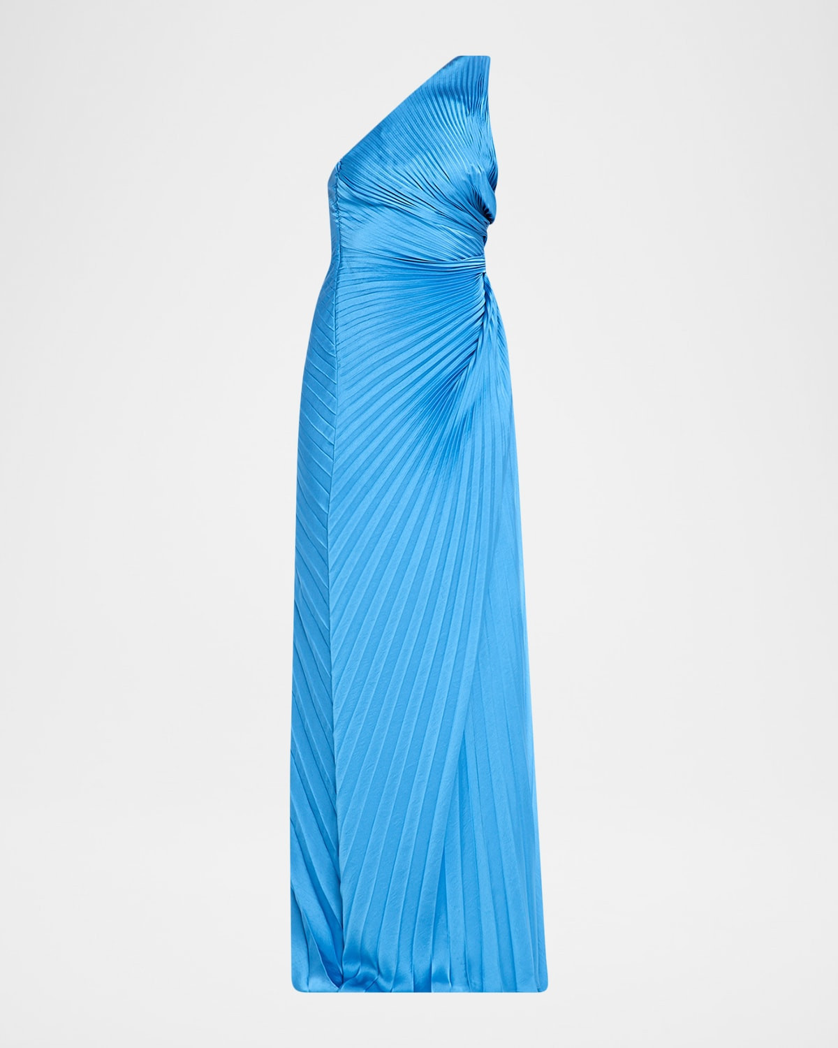 Lara Pleated Satin Gown | Neiman Marcus