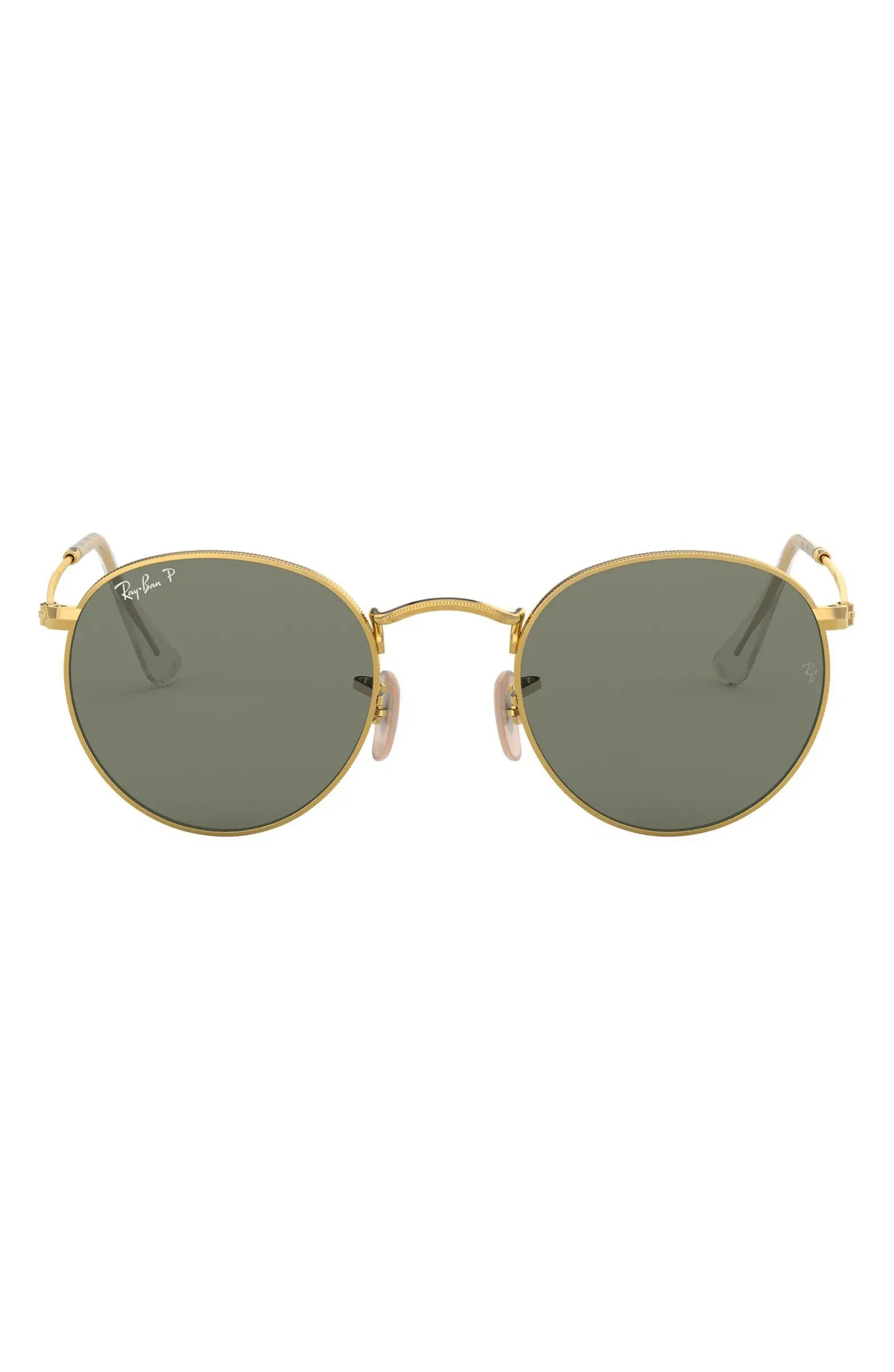 50mm Retro Inspired Round Metal Sunglasses | Nordstrom