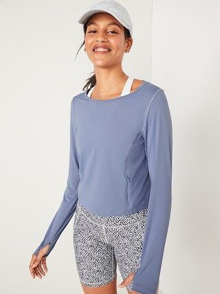 PowerSoft Long-Sleeve Cropped Performance Top for Women | Old Navy (US)