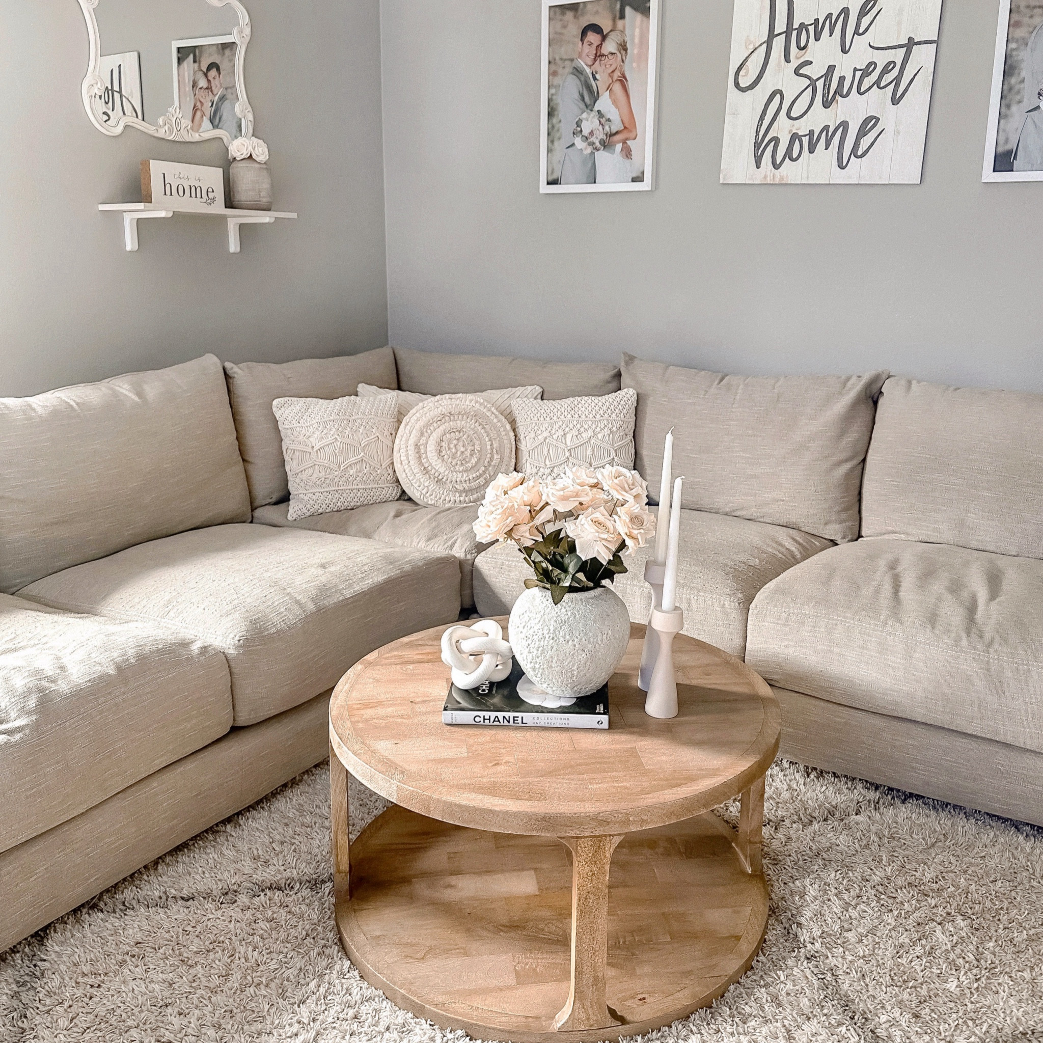 Cozy morning living room vibes…. before the toys start flying 😜. Loving our new coffee table from @target, the color and wood detailing fits perfectly in our space!

#LTKHome #LTKFindsUnder100 #LTKFamily
