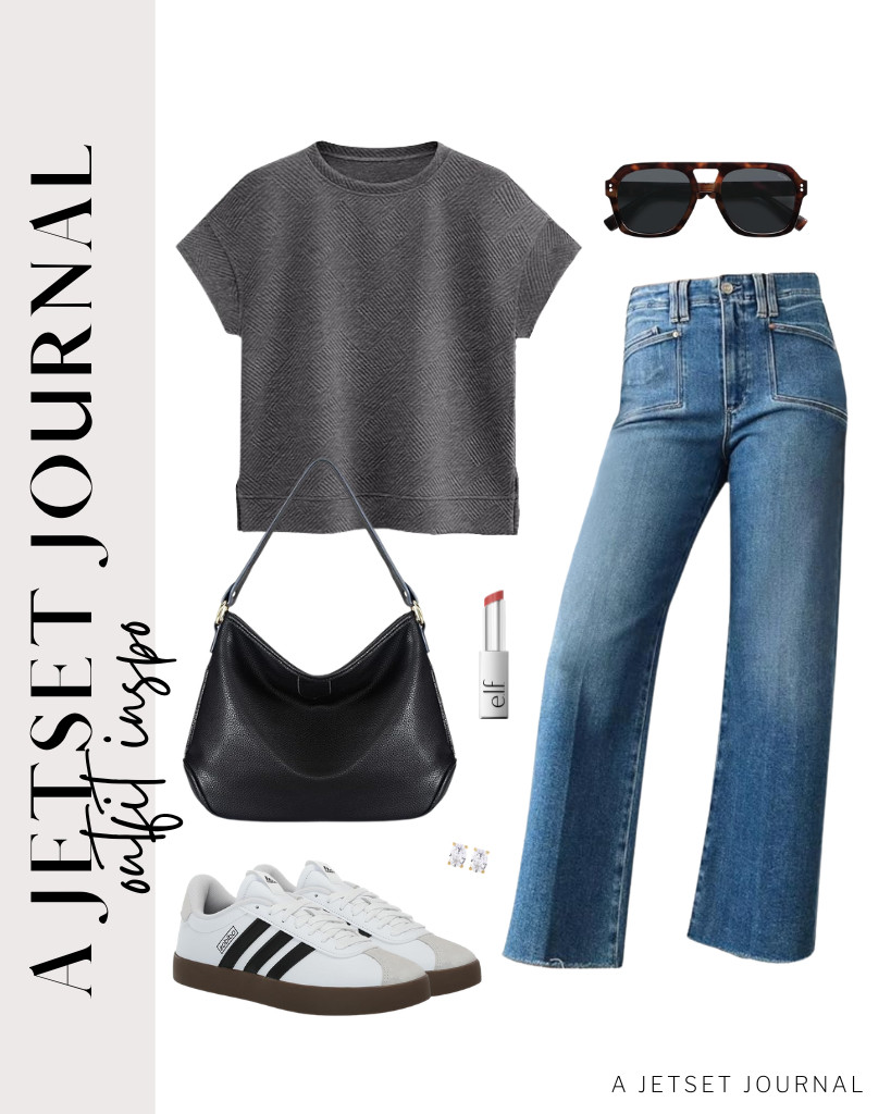 These adidas sneakers are getting a lot of good reviews right now, and they look great with this short-sleeve top and jeans combo. This Montana West bag complements this outfit, too.


#LTKSeasonal #LTKSaleAlert #LTKTravel 

 