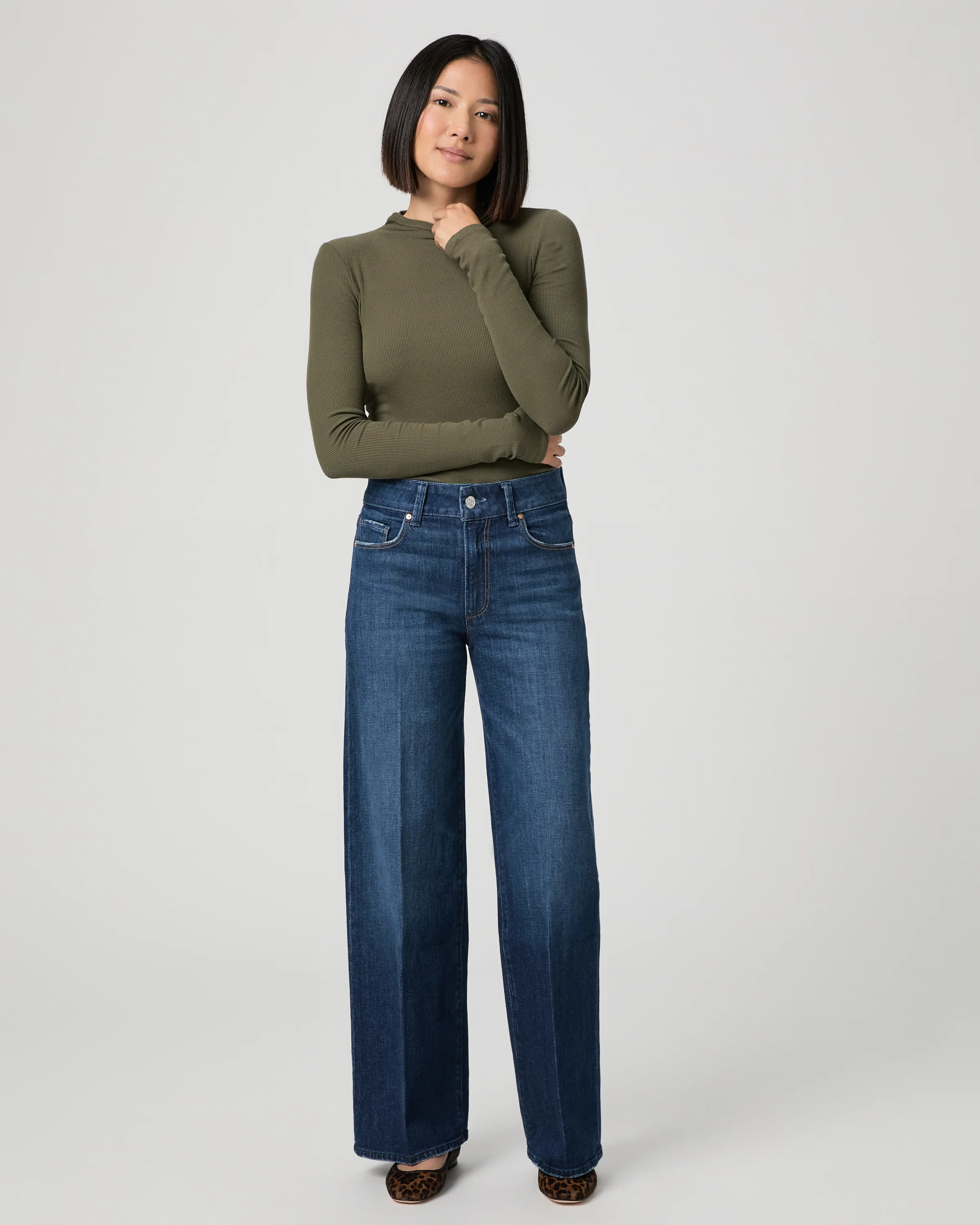Sasha Petite 30" Wide Leg Jean | Paige