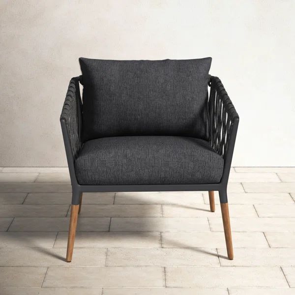 Tarah Outdoor Teak Patio Chair with Cushions | Wayfair North America