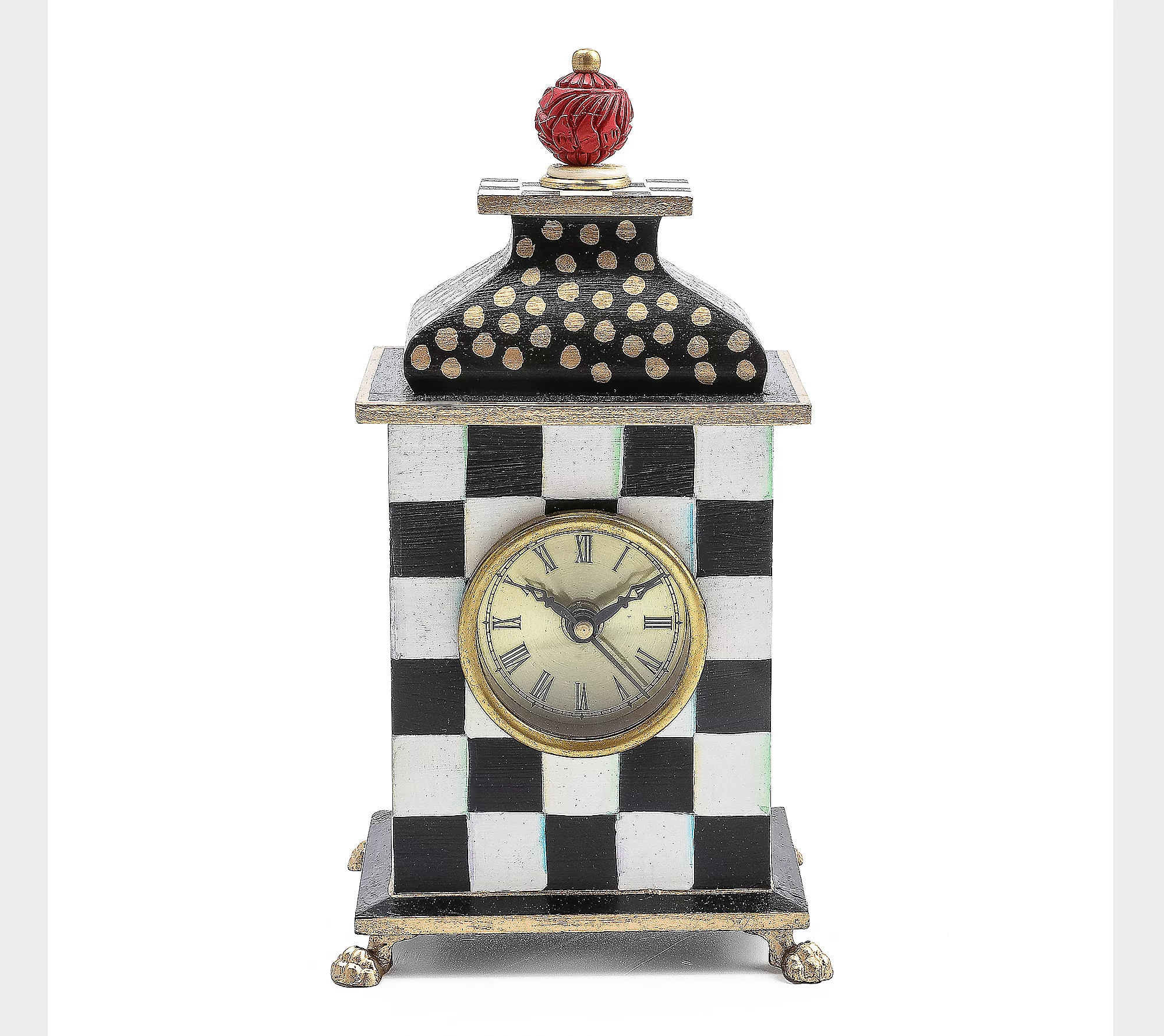 MacKenzie-Childs Courtly Check Desk Clock | QVC