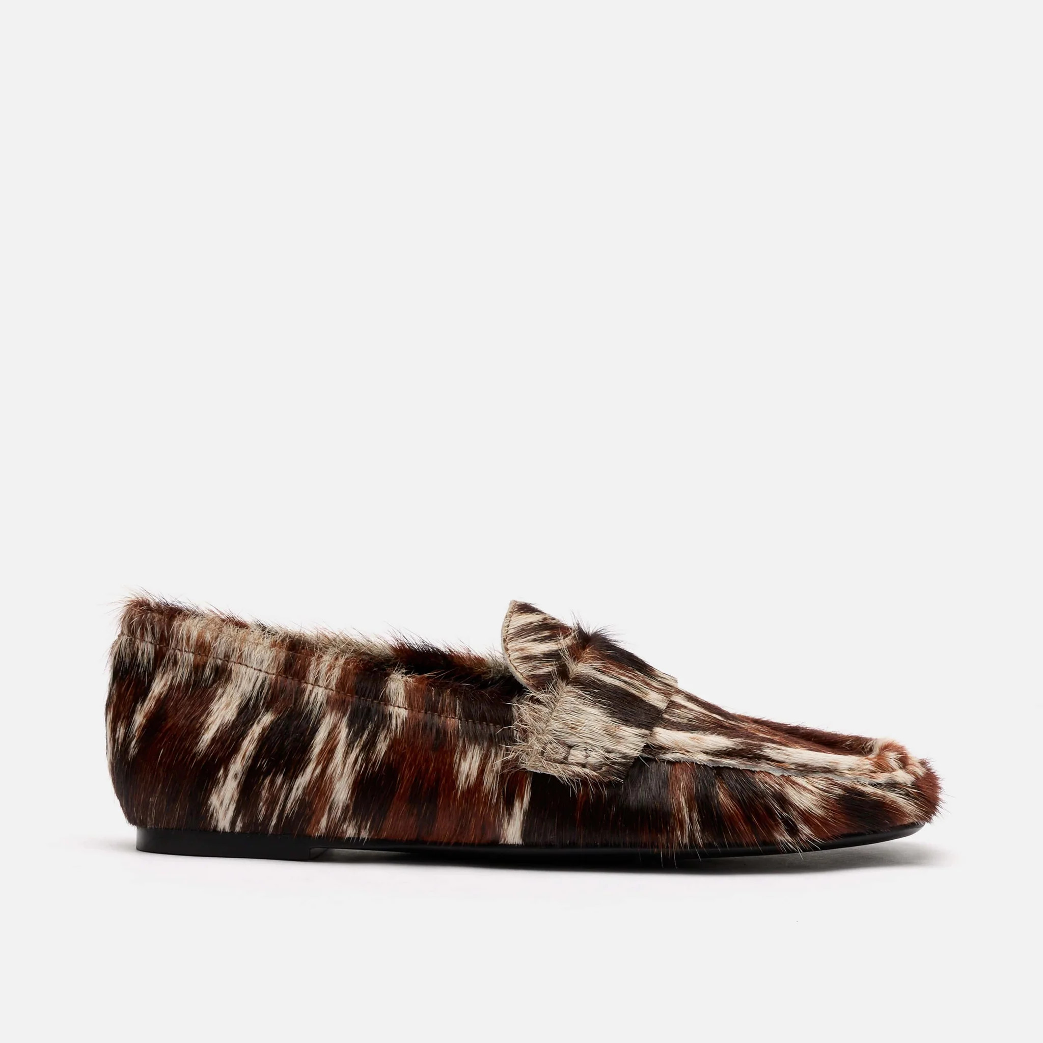 Jane Dark Horse Pony Hair Flats | Marc Nolan