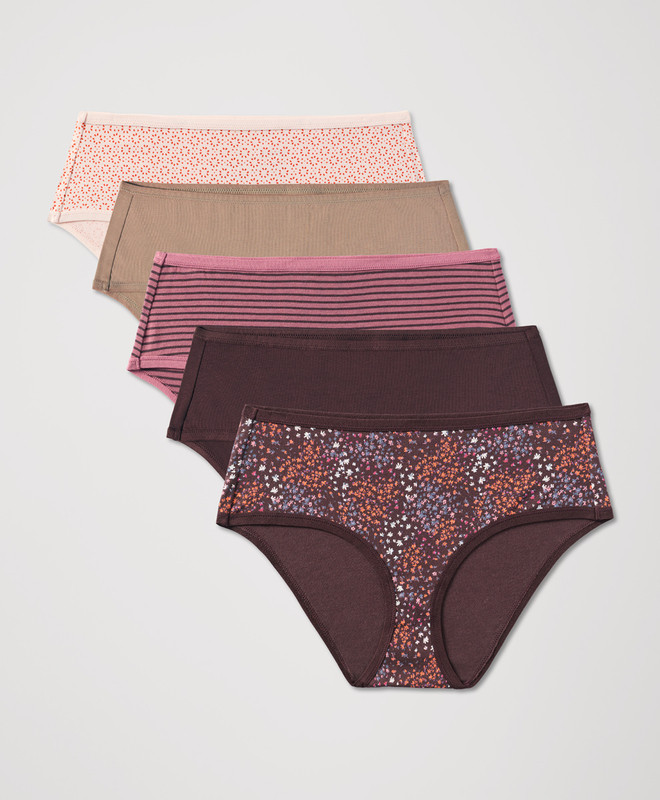 Women\u2019s Everyday Mid Rise Hipster 5-pack made with Organic Cotton | Pact | Pact Apparel