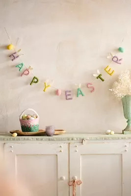 Happy Easter Felt Garland | Anthropologie (US)