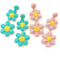 Daisy Earrings, Flower Dangle Jewelry, Gift For Her, Pink Turquoise Earrings | Etsy (US)